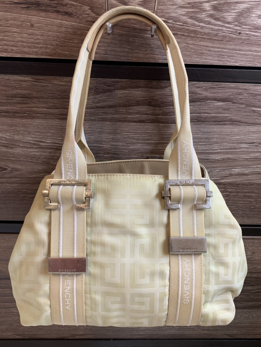 Givenchy Cream Monogram Nylon and Leather Tote